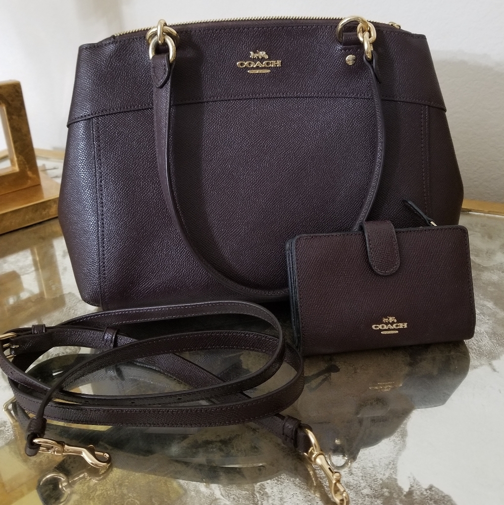 Coach ETTA CARRYALL Handbag and Matching Wallet